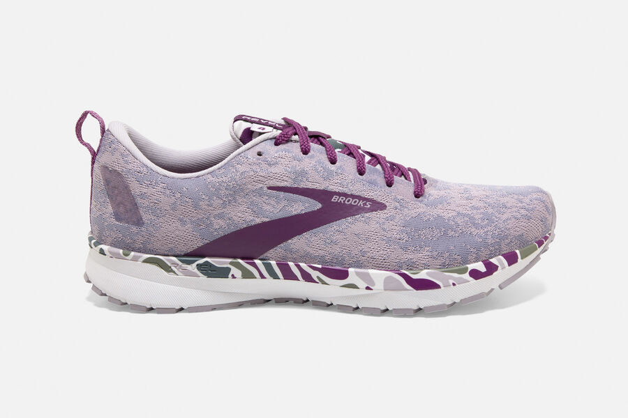 Brooks Women's Revel 4 Road Running Shoes White/Wood Violet/Iris ( QJLRD2763 )